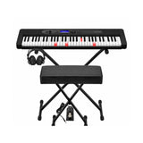Casio Casiotone LK-S450 61-Key Keyboard Bundle with Stand, Bench, Sustain Pedal, and Headphones