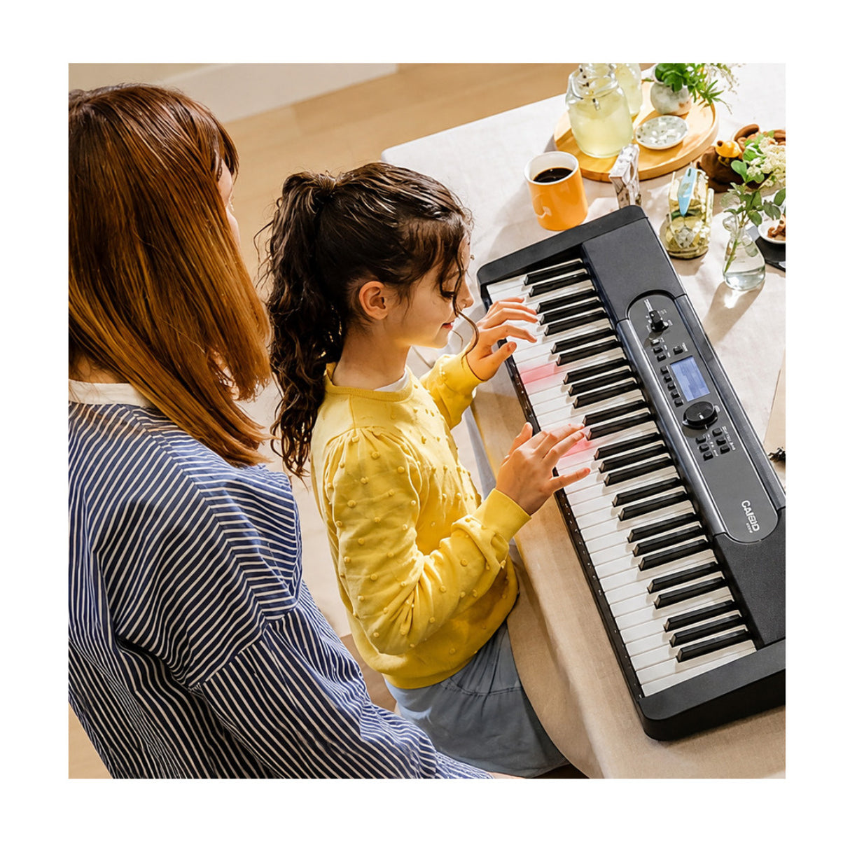 Casio Casiotone LK-S450 61-Key Keyboard Bundle with Stand, Bench, Sustain Pedal, and Headphones