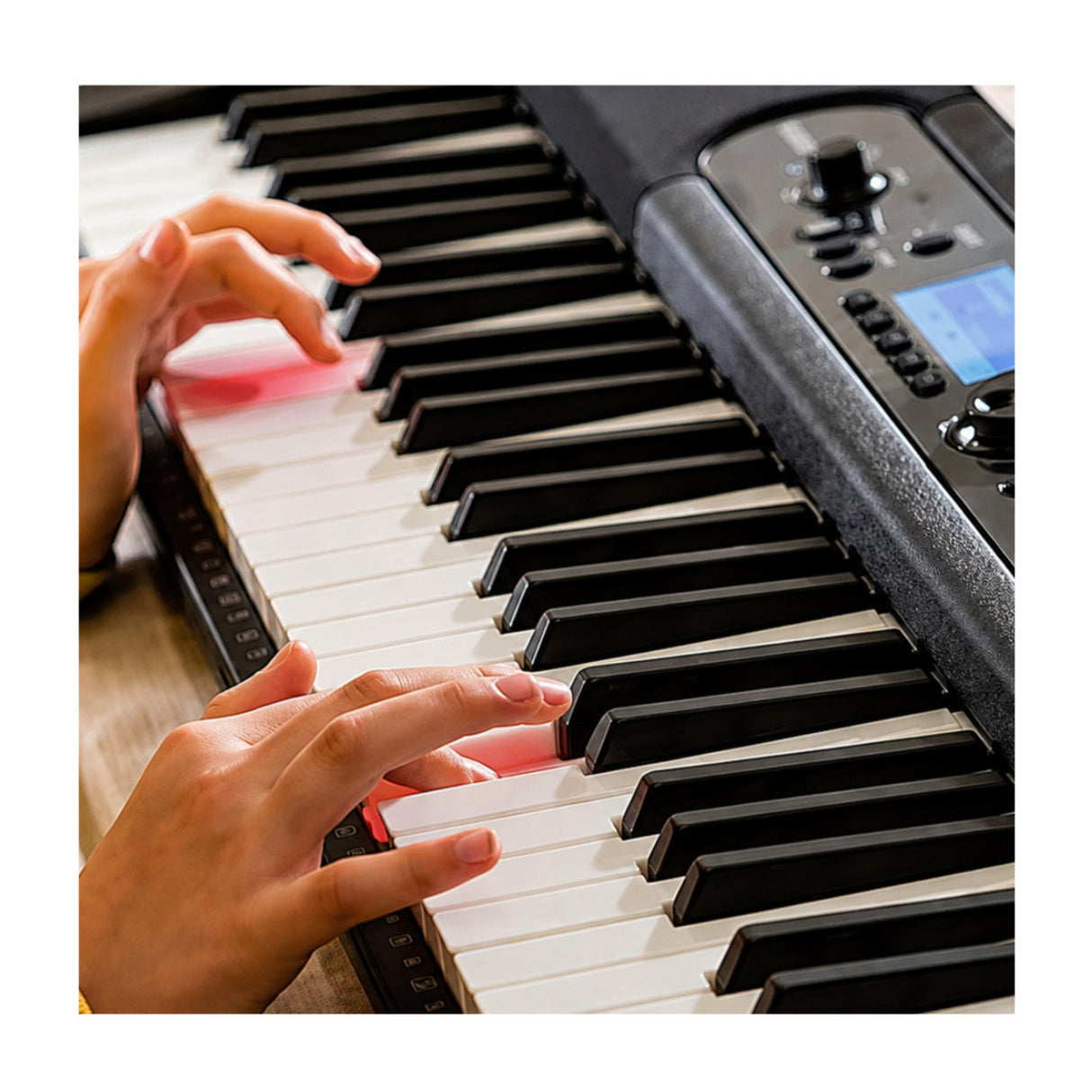 Casio Casiotone LK-S450 61-Key Keyboard Bundle with Stand, Bench, Sustain Pedal, and Headphones