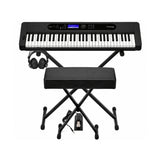 Casio Casiotone CT-S400 61-Key Keyboard Bundle with Stand, Bench, Sustain Pedal, and Headphones