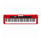 Casio Casiotone CT-S200 Red 61-Key Keyboard Bundle with Stand, Bench, Pedal, and Headphones
