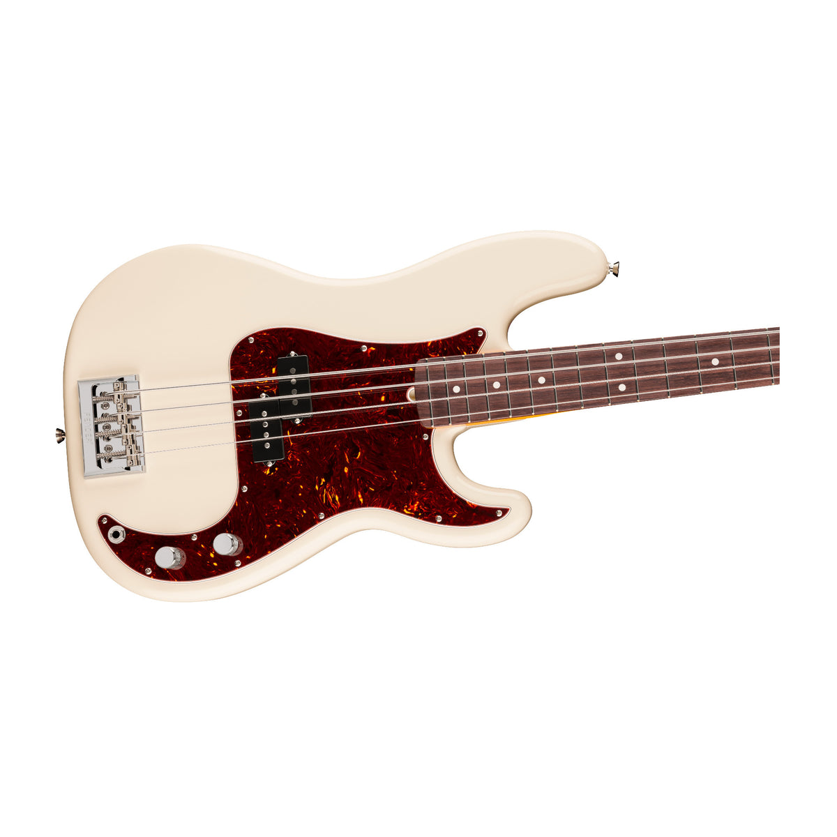 Fender American Professional Precision Bass with V-Mod Pickup and C-Shaped Neck (Olympic White)