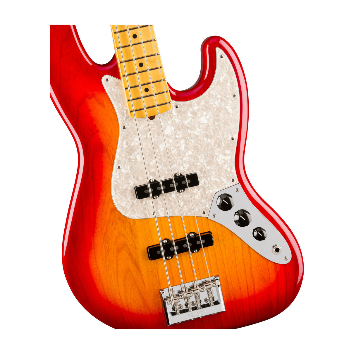 Fender American Professional Jazz Bass with C-Shaped Neck and V-Mod III Pickups (Aged Cherry Burst)