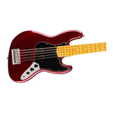 Fender American Professional Jazz Bass V with Slim C-Shaped Neck and Maple Fingerboard (Oxblood)