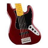 Fender American Professional Jazz Bass V with Slim C-Shaped Neck and Maple Fingerboard (Oxblood)