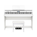 Roland FP-60X 88-Key PHA-4 Digital Piano Bundle with KSC-72 Stand, 3-Pedal Unit, and Bench (White)