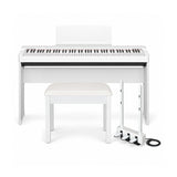 Yamaha P-225 88 Key Portable Electric Digital Piano (White) Bundle
