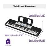 Yamaha YPT-W320 76-Key Portable Keyboard with Stand, Bench, Pedal, and Headphones Bundle