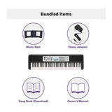 Yamaha YPT-W320 76-Key Portable Keyboard with Stand, Bench, Pedal, and Headphones Bundle