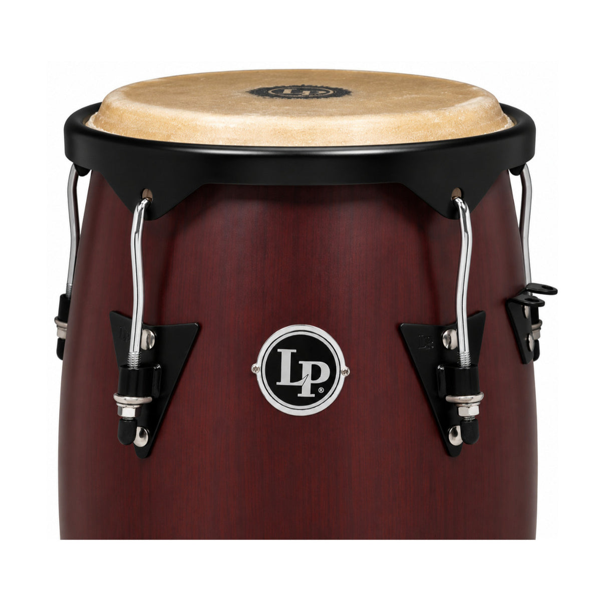 Latin Percussion City Series LP646NYDW1 10-inch and 11-inch Congas Set with Double Stand (Dark Wood)
