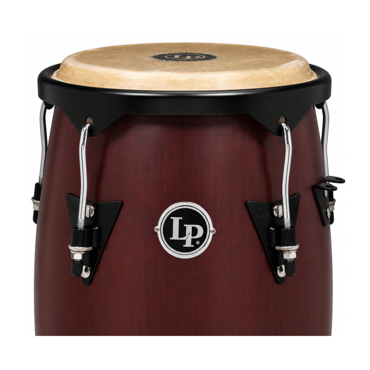 Latin Percussion City Series LP646NYDW2 10-inch and 11-inch Congas Set with Double Stand (Dark Wood)