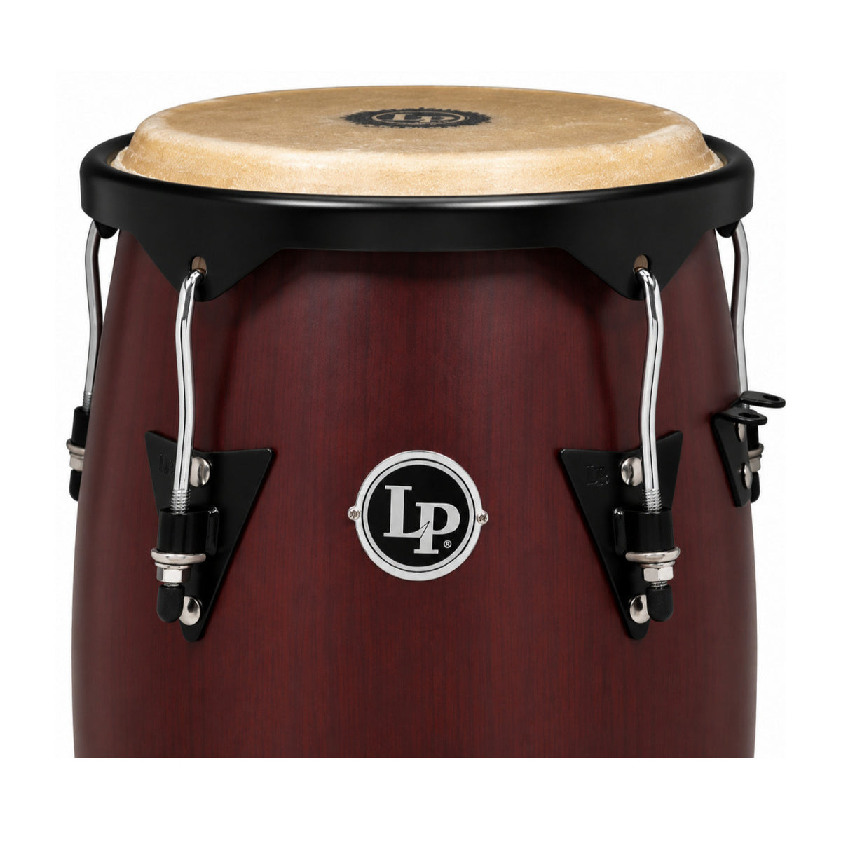 Latin Percussion City Series LP646NYDW 10-inch and 11-inch Congas Set with Double Stand (Dark Wood)