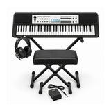 Yamaha YPT-380 61-Key Portable Keyboard Bundle with Stand, Bench, Pedal, and Headphones