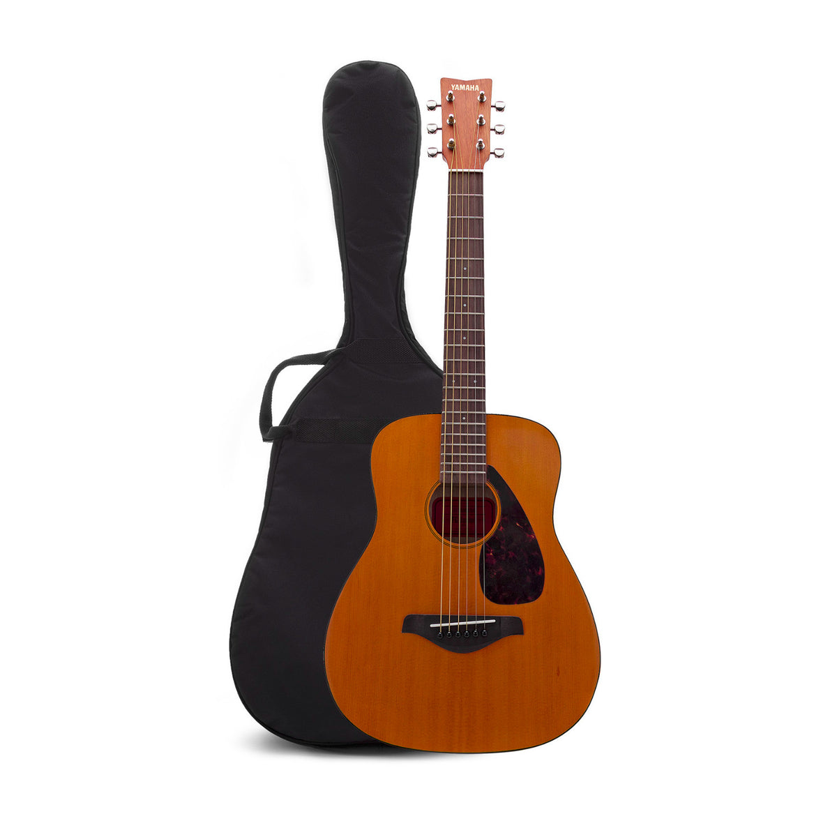 Yamaha JR1 3/4-Size Acoustic Guitar Bundle with Stand, Chromatic Tuner and Mix 12-Pick Tin (4 Items)