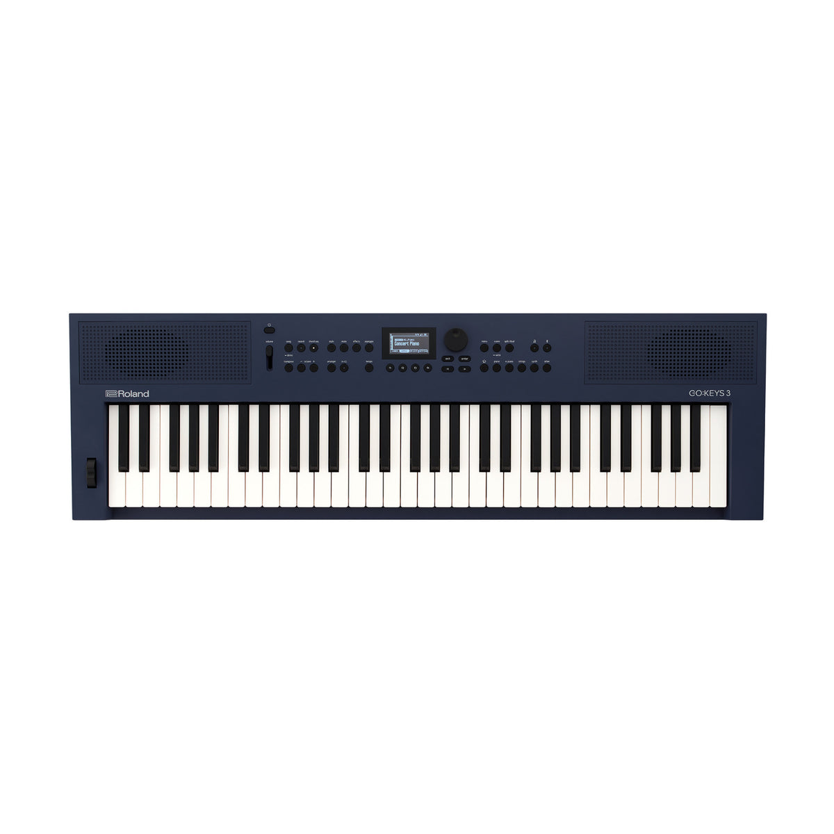 Roland GO:KEYS 3 Music Creation 61-Note Portable Keyboard (Midnight Blue) Bundle with Accessories
