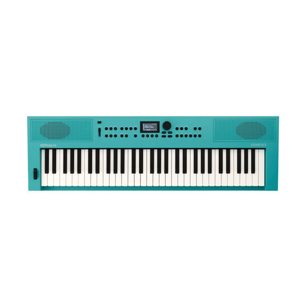 Roland GO:KEYS 3 Music Creation 61-Note Portable Keyboard (Turquoise) Bundle with Accessories
