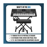 Yamaha PSR-I610 61-Key Keyboard Bundle with Stand, Bench, Sustain Pedal, and Studio Headphones