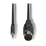 Hosa TRMA-104.5 54-inch 3.5 mm TRS Type-A to 5-Pin MIDI Cable for Pedals, Synths, and Controllers