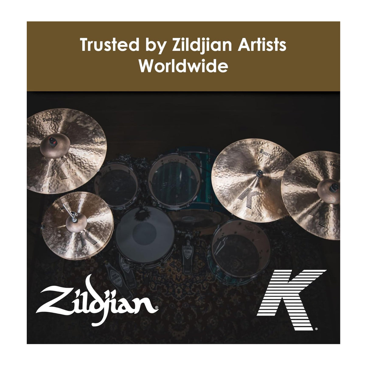 Zildjian 18 inch K Cluster Crash Thin Cymbal with Cluster Hammering