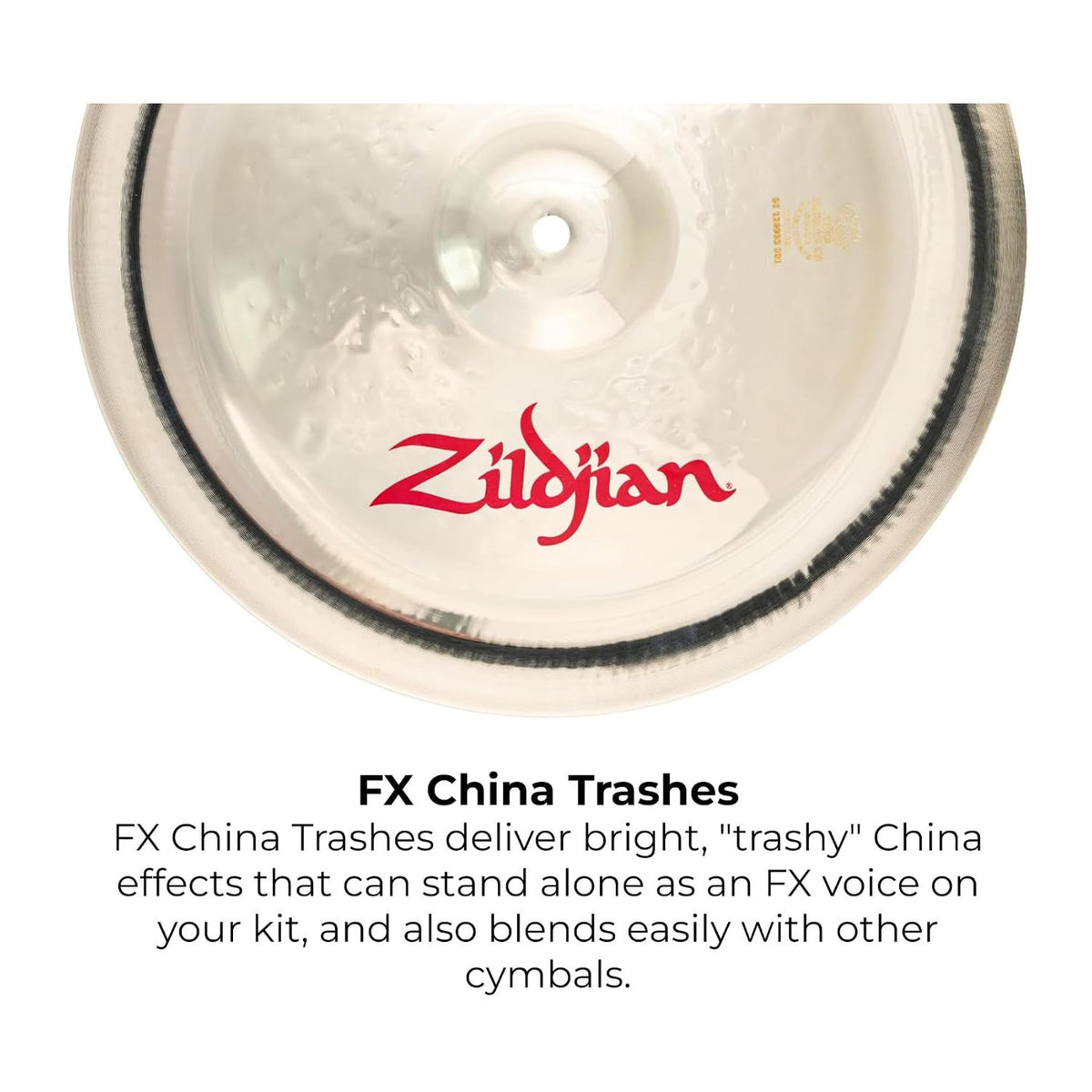 Zildjian A0614 14 in FX China Trash Cymbal with Sharp Attack and Quick Decay