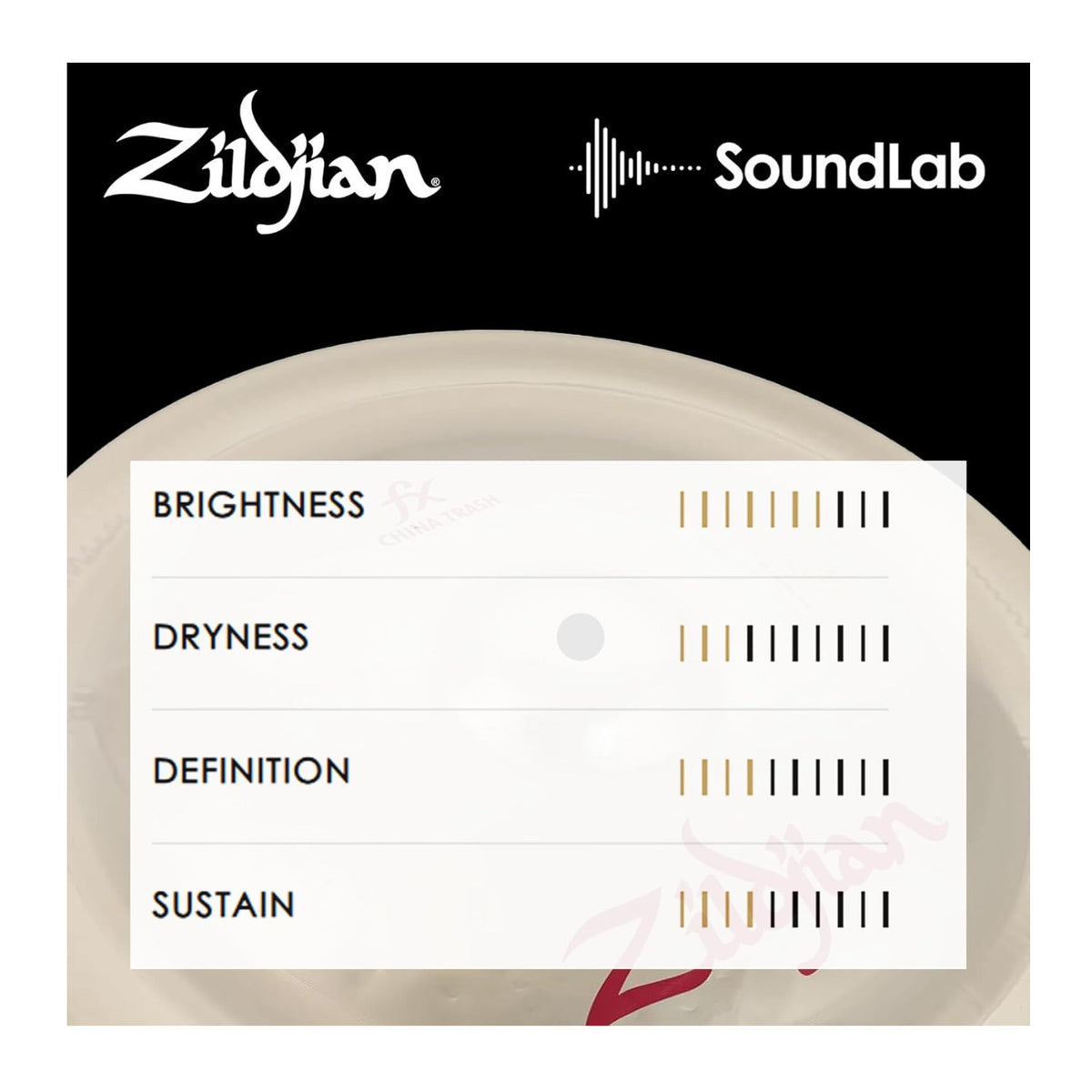 Zildjian A0614 14 in FX China Trash Cymbal with Sharp Attack and Quick Decay