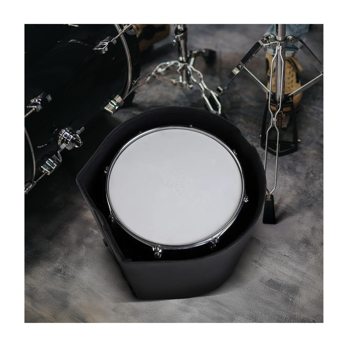 SKB Cases Roto-Molded 14x14 Tom Case with Padded Interior, Heavy-duty Strap, and Pedestal Feet