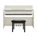 Yamaha Arius YDP-S36WB 88-Key GHS Home Digital Piano Bundle with Flip-Top Piano Bench (White Birch)
