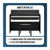 Yamaha Arius YDP-S56B 88-Key GHS Home Digital Piano Bundle with Flip-Top Piano Bench (Black)