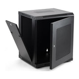 On-Stage RKD1200 12U Wall-Mount Knock-Down Steel Equipment Rack with Lockable Door and Side Panels