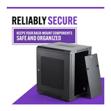 On-Stage RKD1200 12U Wall-Mount Knock-Down Steel Equipment Rack with Lockable Door and Side Panels