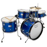Silber & Co. 5 Piece Complete Junior Drum Set (Blue) with Throne
