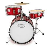 Silber & Co. 3 Piece Junior Drum Set (Red) with Throne and Cymbal