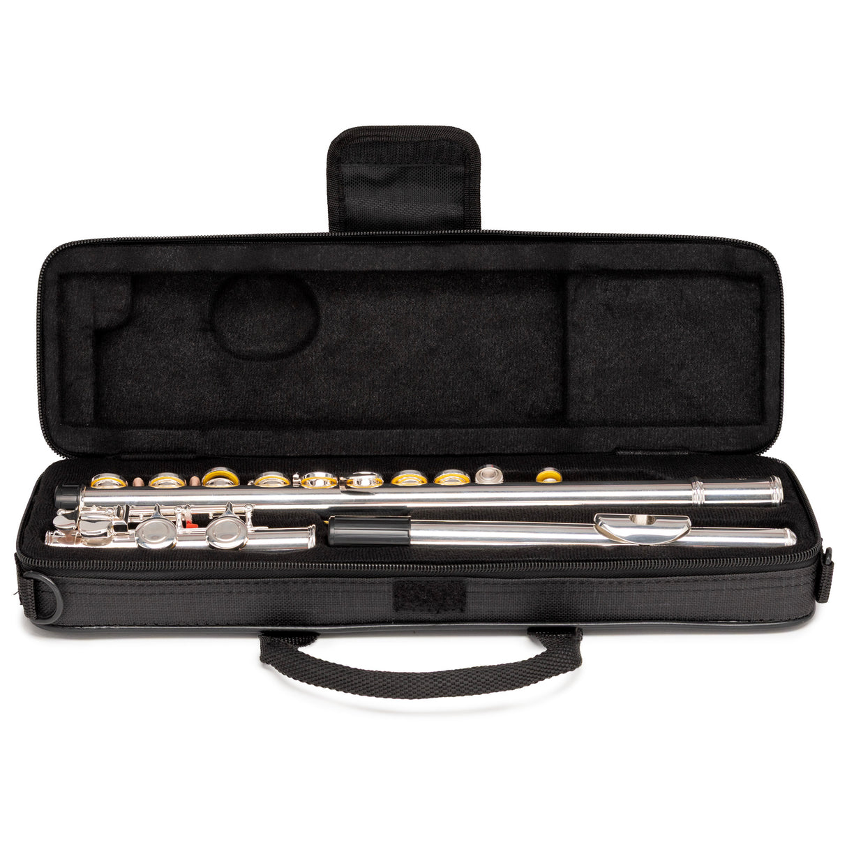Silber & Co. C Flute (Silver) with 16 Closed Keys and Carrying Case - 5