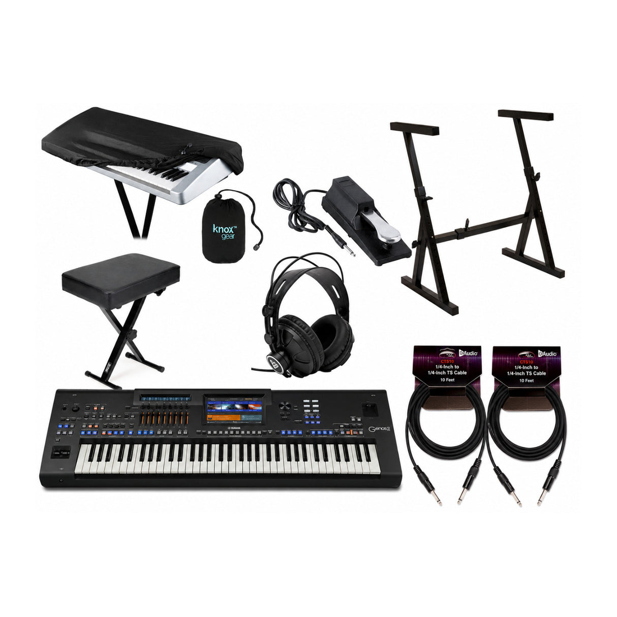 Yamaha Genos2 Flagship Arranger Workstation Bundle with Accessories - 1