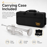 Silber & Co. Bb Trumpet (Silver) with 3 Piston Valves and Carrying Case Infog4