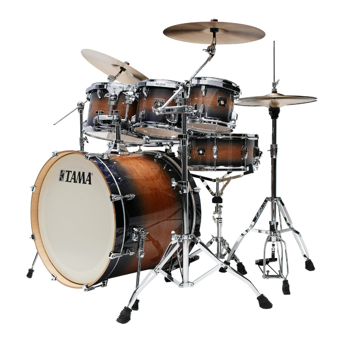 TAMA Superstar Classic 7-Piece Shell Pack with 22-Inch Bass Drum (Indigo Bintangor Burst) - 2