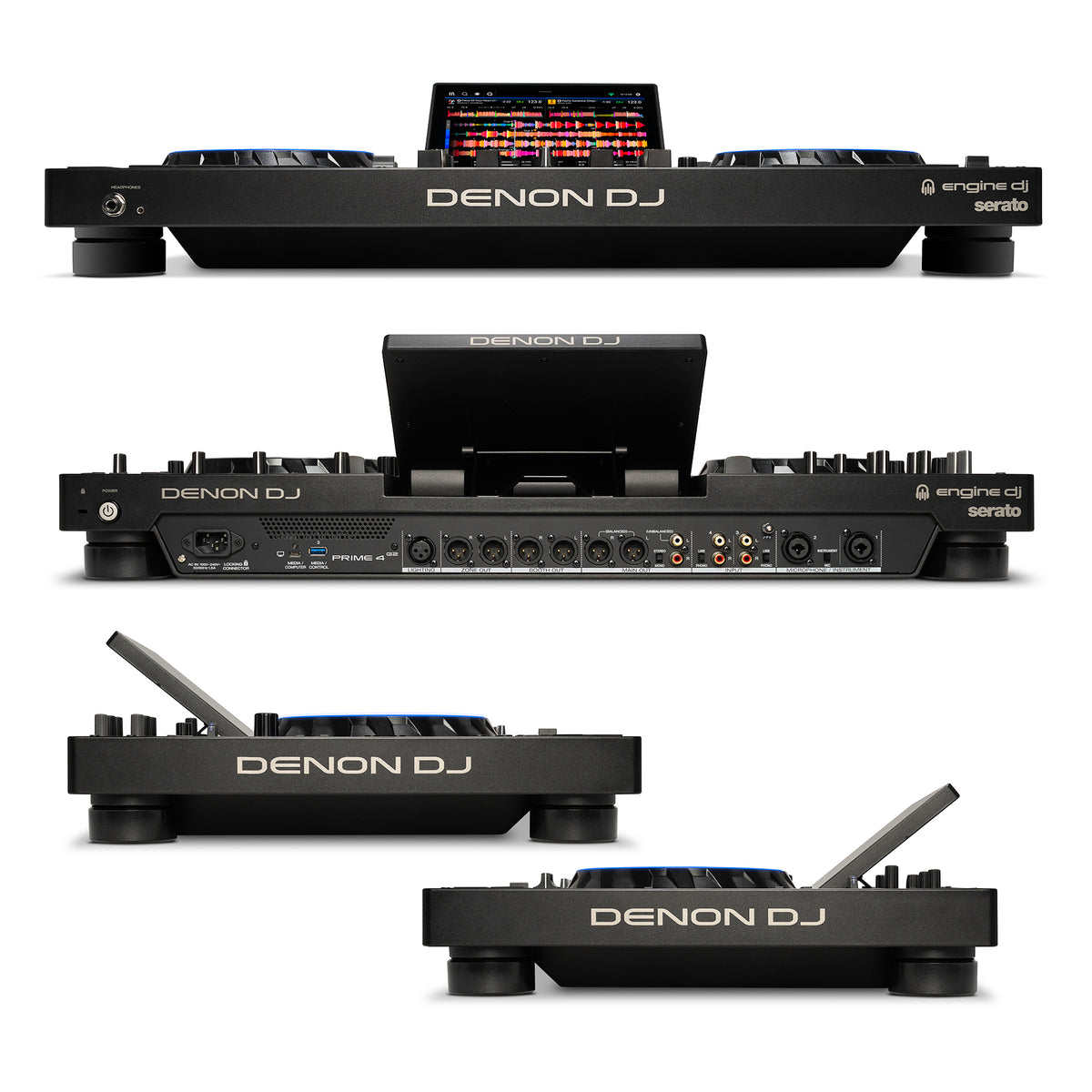 Denon DJ PRIME 4 G2 4-Channel Standalone DJ System with Built-in FX, Lighting Output, and Stems - 5