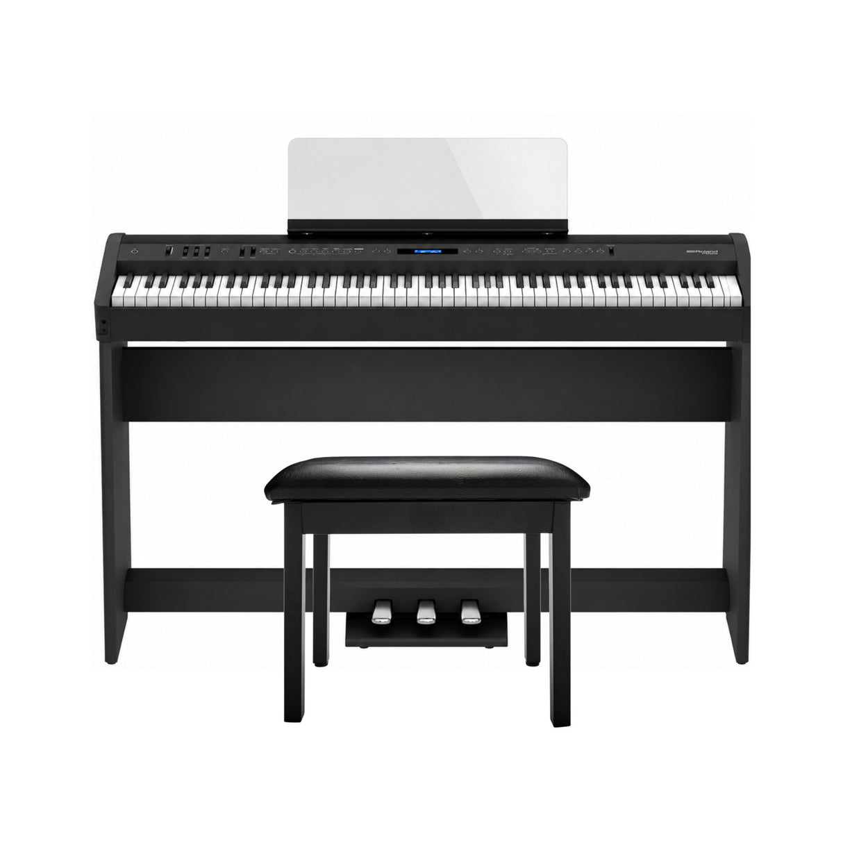 Roland FP-60X 88-Key Digital Piano Bundle with Stand, Pedal and Bench (Black) - 1