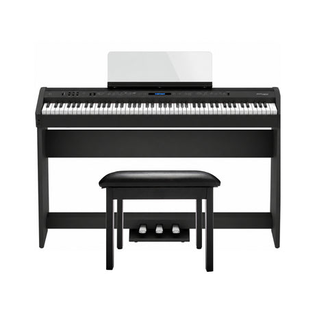 Roland FP-60X 88-Key Digital Piano Bundle with Stand, Pedal and Bench (Black) - 1