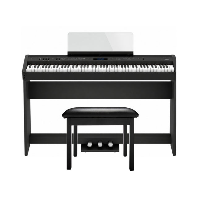Roland FP-60X 88-Key Digital Piano Bundle with Stand, Pedal and Bench (Black) - 1