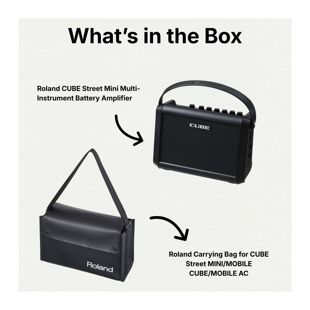 Roland CUBE Street Mini Multi-Instrument Battery Amplifier with Carrying Bag