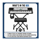 Yamaha YPT-280 61-Key Portable Keyboard with Stand, Bench, Headphones and Pedal Bundle - 8