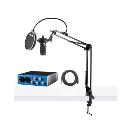 Audio-Technica AT2035 Mic with Presonus AudioBox USB96 and Accessory Bundle - 1