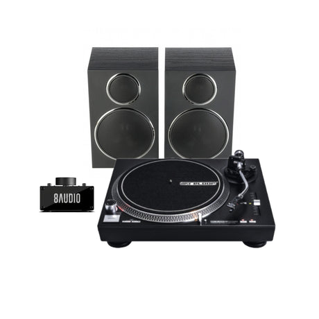 Reloop RP4000MK2 Professional High Torque Turntable System with Desktop Amplifier, Speakers - 1