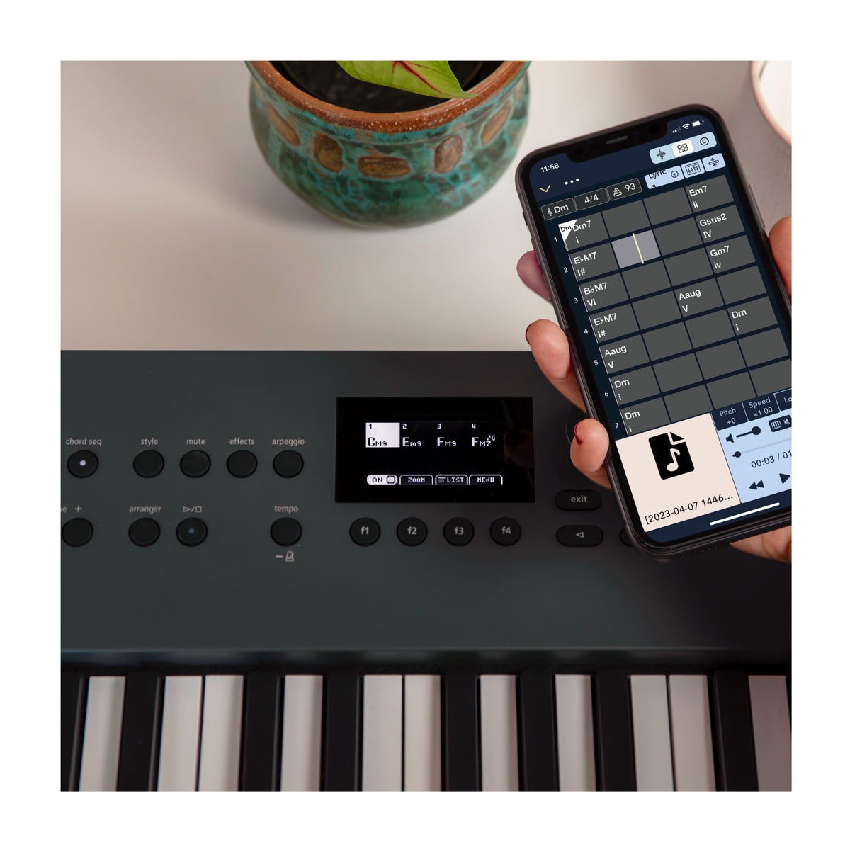 Roland GO:KEYS 5 Graphite Keyboard with Stand, Bench, Pedal, and Headphones - 8