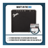 Fender Mustang LT25 120V 25-watt Guitar Combo Amplifier Bundle with 10-Feet Instrument Cable