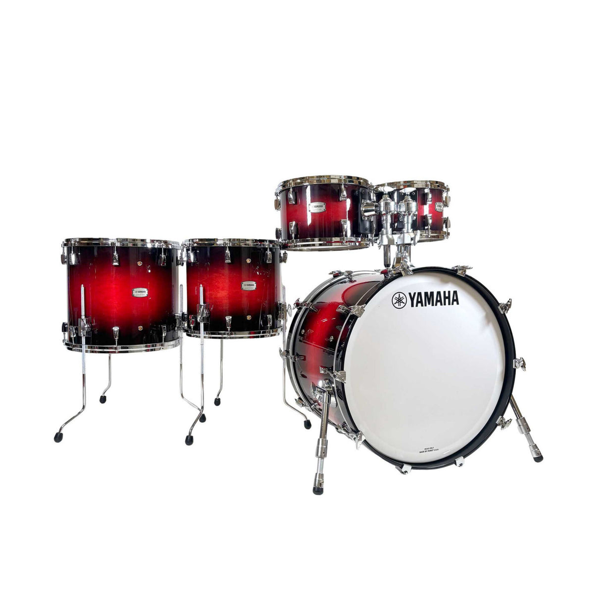 Yamaha PHX Series 4 Piece Acoustic Drum Set (Black Cherry Sunburst)-1