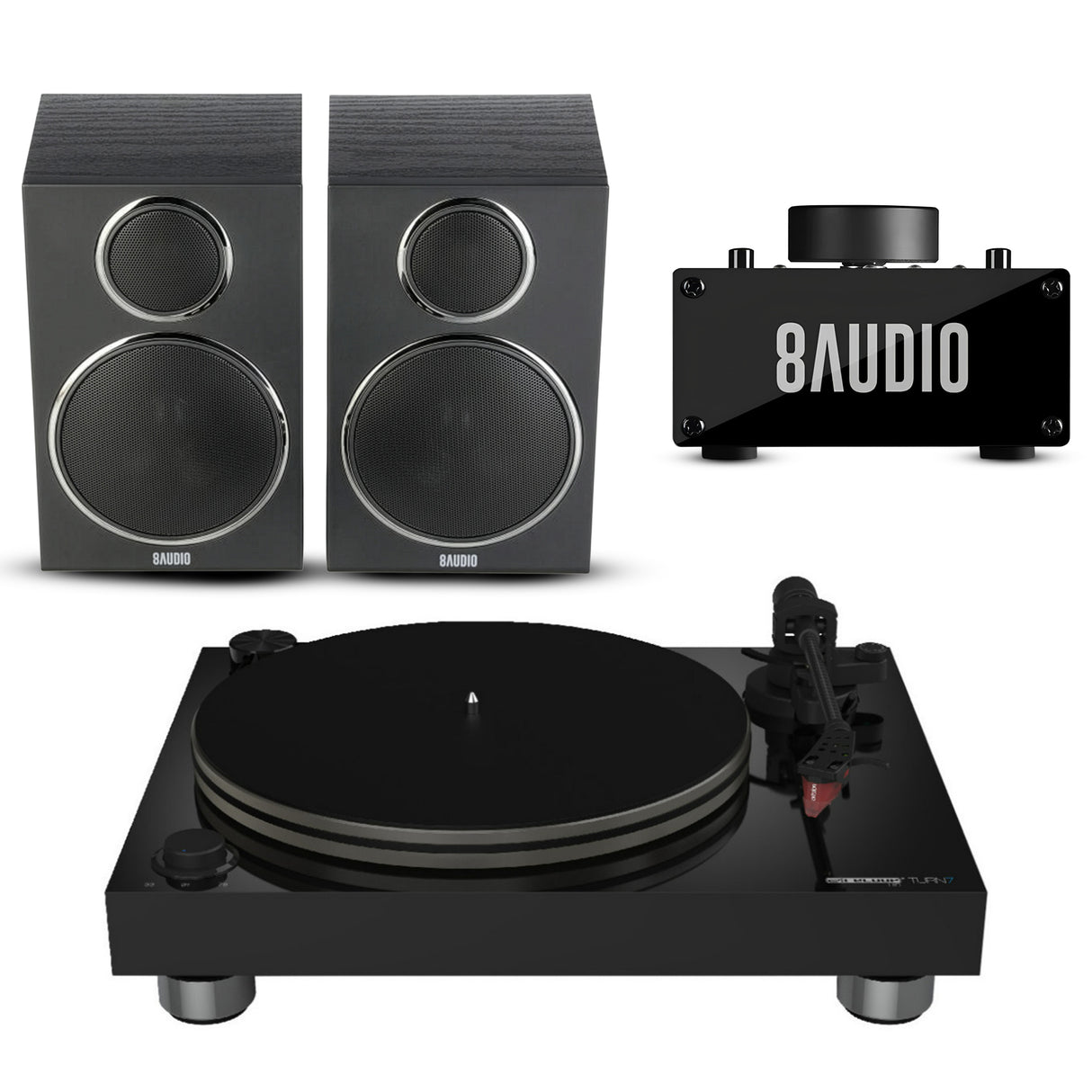 Reloop Turn 7 Premium HiFi Belt Drive USB Turntable with Amplifier System