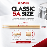 TAMA Traditional Series Drumstick Hickory 5A (Red)
