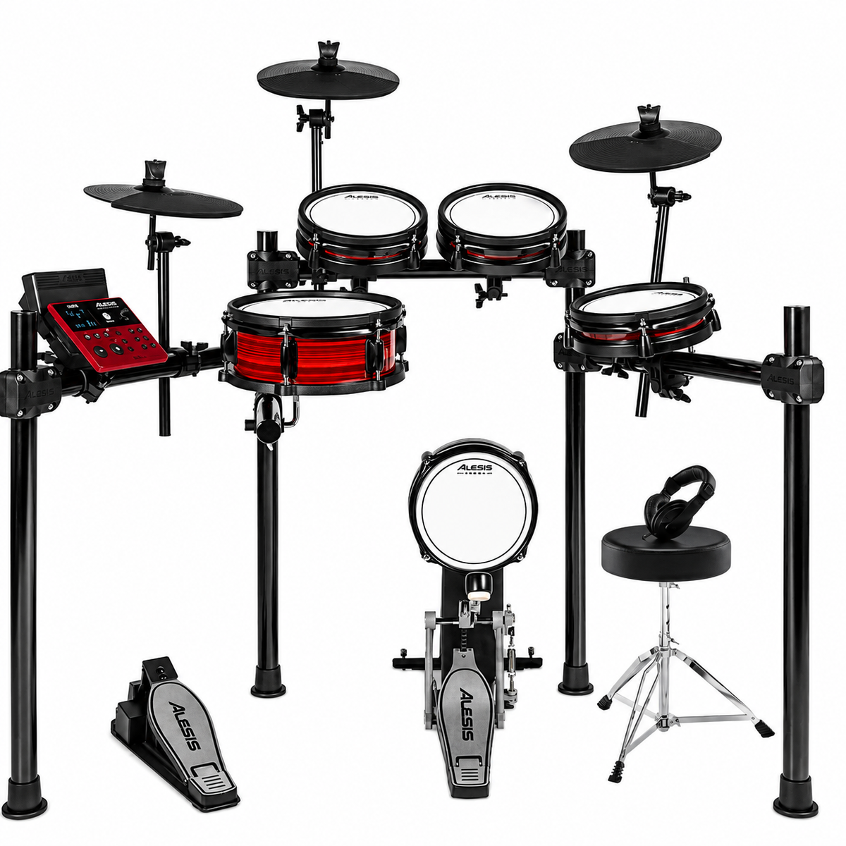 Alesis Nitro Ultimate 8-Piece Electronic Drum Kit w/ Throne Headphones and Stand